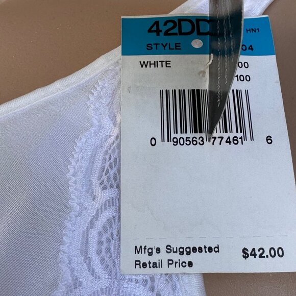 Bali Womens White Underwire Minimizer Bra 42DDD Adjustable Straps Style DF1004 - Picture 3 of 16